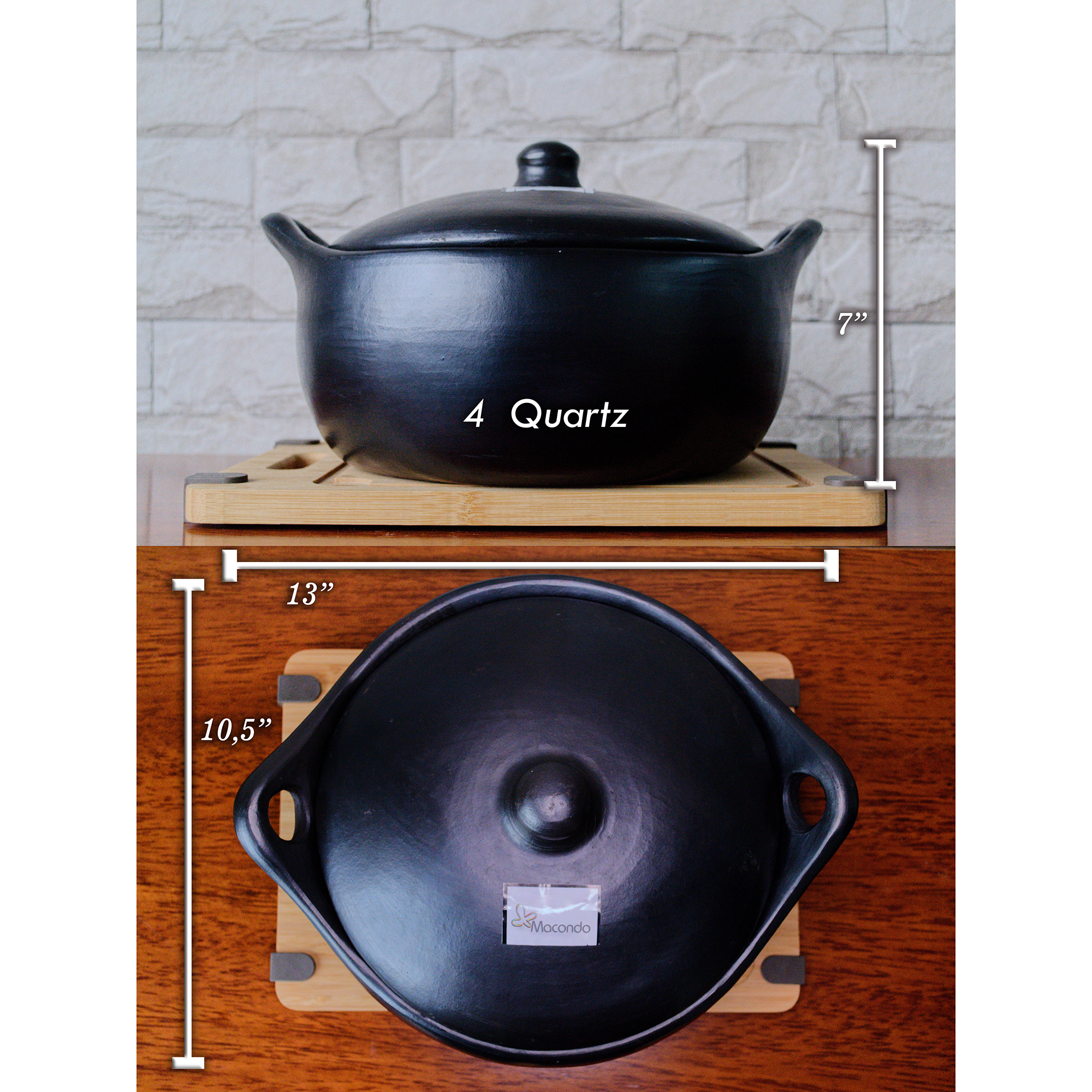 Ancient Pot Chamba Flat Stew 4 Quarts - Image 2